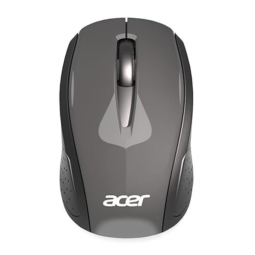 Acer RF Wireless Mouse (Gray/Black), Works with Chromebook, with USB Plug and Play for Right/Left Handed Users (for Chromebooks, Windows PC & Mac) Gray/Black Chromebook Mouse