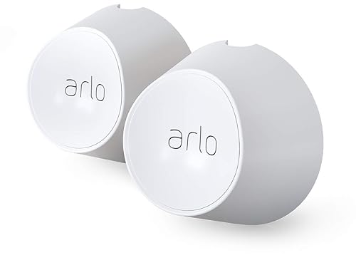Arlo Magnetic Wall Mounts - Arlo Certified Accessory - Set of 2, Indoor or Outdoor Use, Works with Arlo Ultra, Ultra 2, Pro 3, and Pro 4 Cameras White - VMA5000