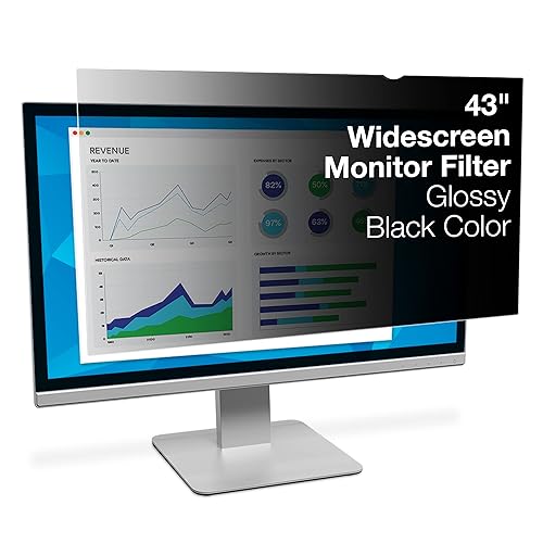3M Privacy Filters for 43" Widescreen Monitor - PF430W9B,Black