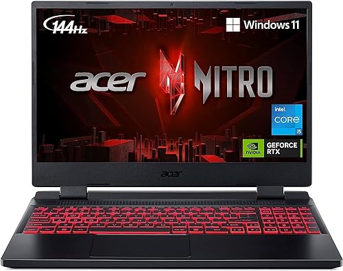 Acer Nitro 5 Gaming Laptop 15.6" FHD IPS 144Hz Display Intel i5-12450H | RTX 3050 | 8GB RAM | 512GB SSD | Windows 11 Home (1 yr Manufacturer Warranty)